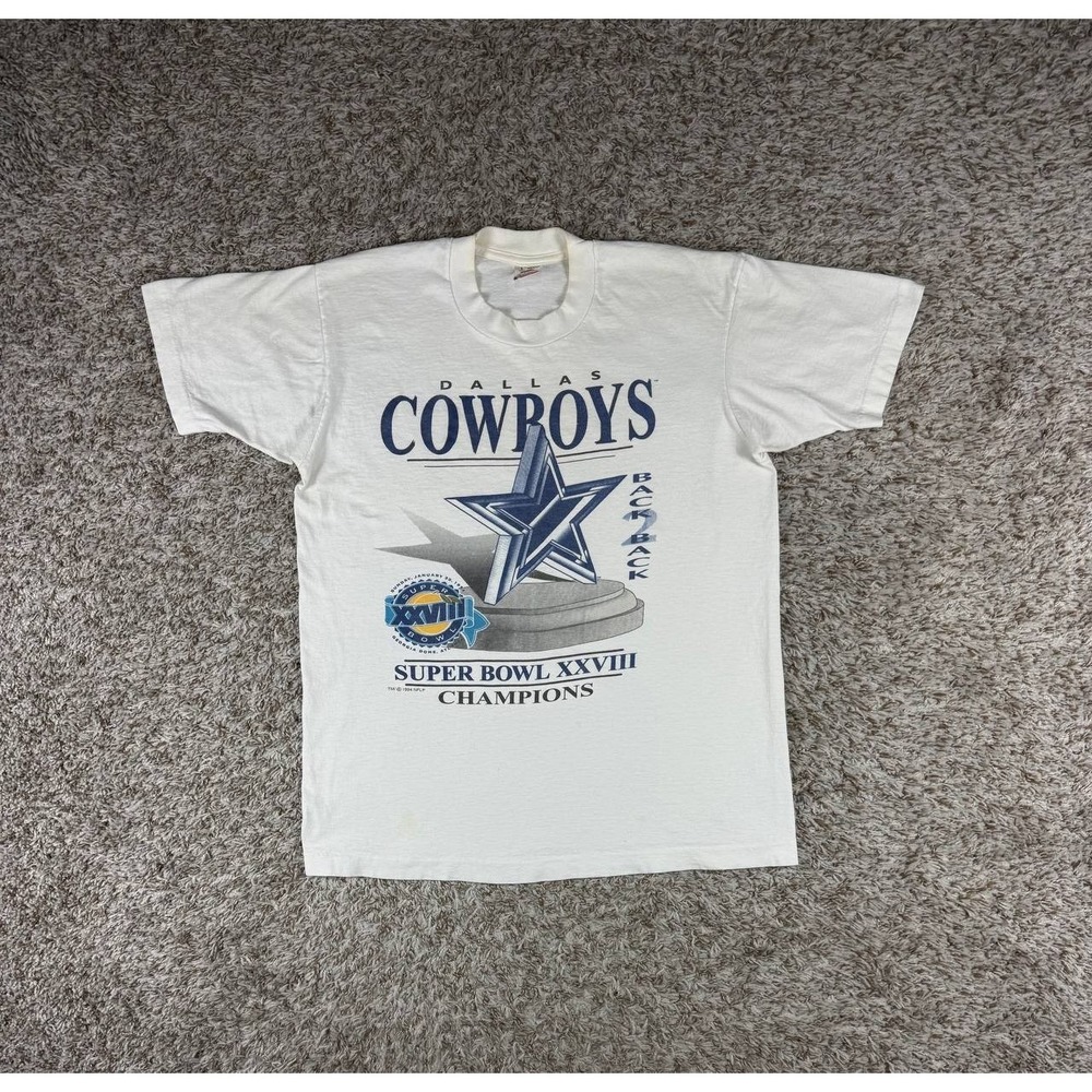 Vintage 1994 Dallas Cowboys Super Bowl XXVIII Champions T-Shirt Large Made USA